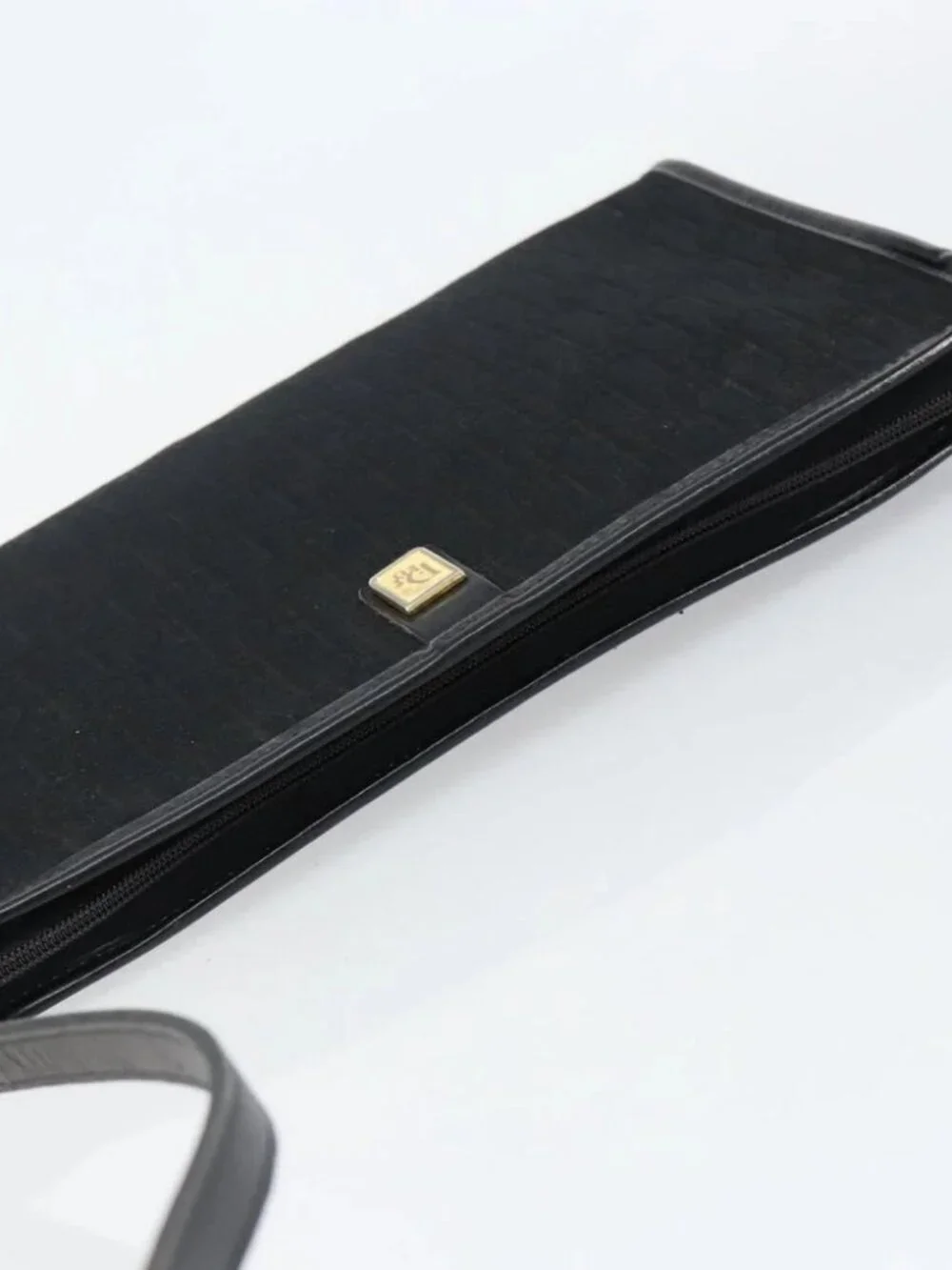 Christian Dior Trotter Canvas Shoulder Bag Black Gold - Picture 6 of 16